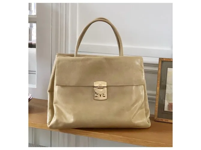 Miu Miu Vitello Shine Beige 