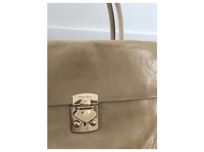 Miu Miu Vitello Shine Beige 