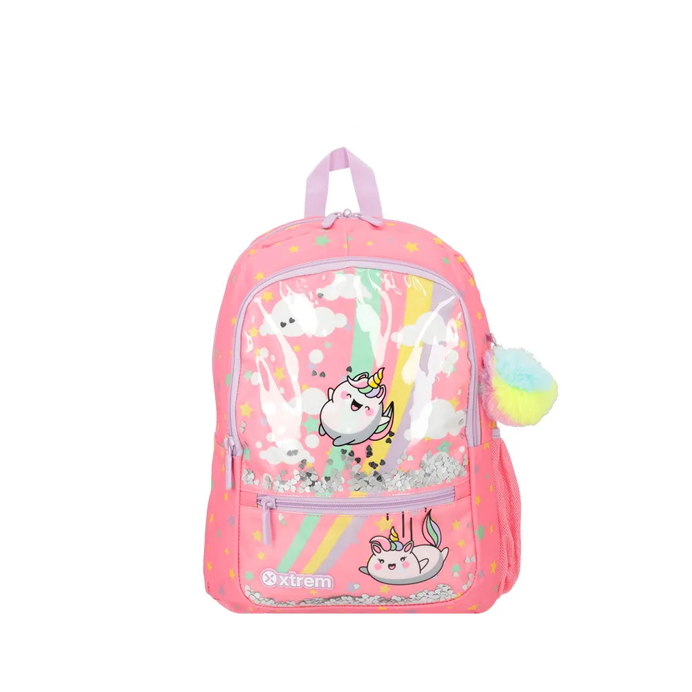 Mochila para nias Logan de unicornios rosada