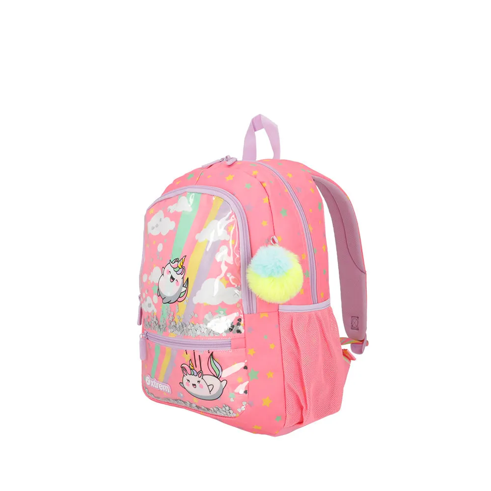 Mochila para nias Logan de unicornios rosada