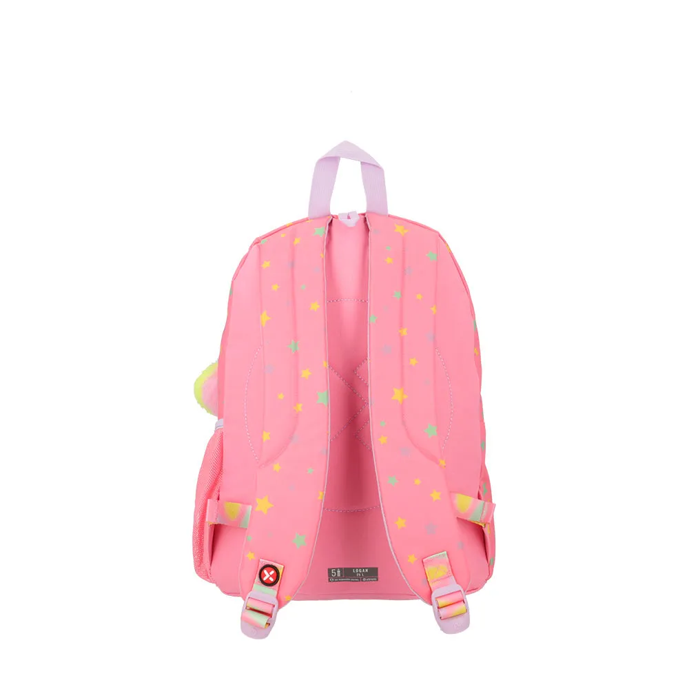 Mochila para nias Logan de unicornios rosada