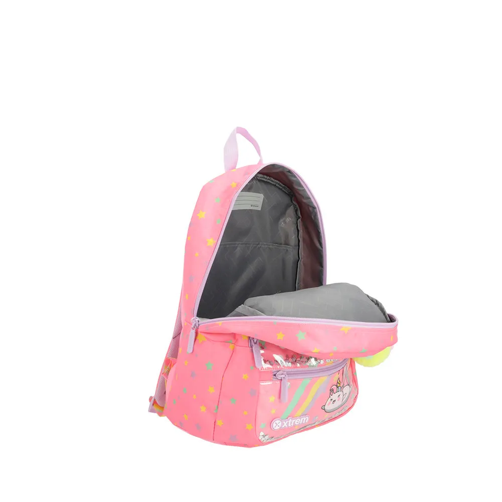 Mochila para nias Logan de unicornios rosada