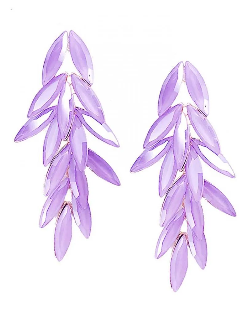 MORADOS PENDIENTES LARGOS DE MUJER PARA BODAS Y NOCHE