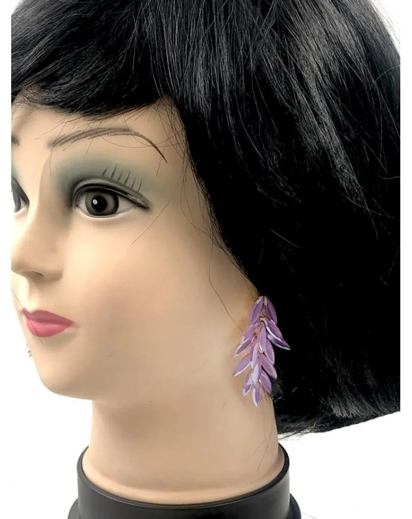 MORADOS PENDIENTES LARGOS DE MUJER PARA BODAS Y NOCHE