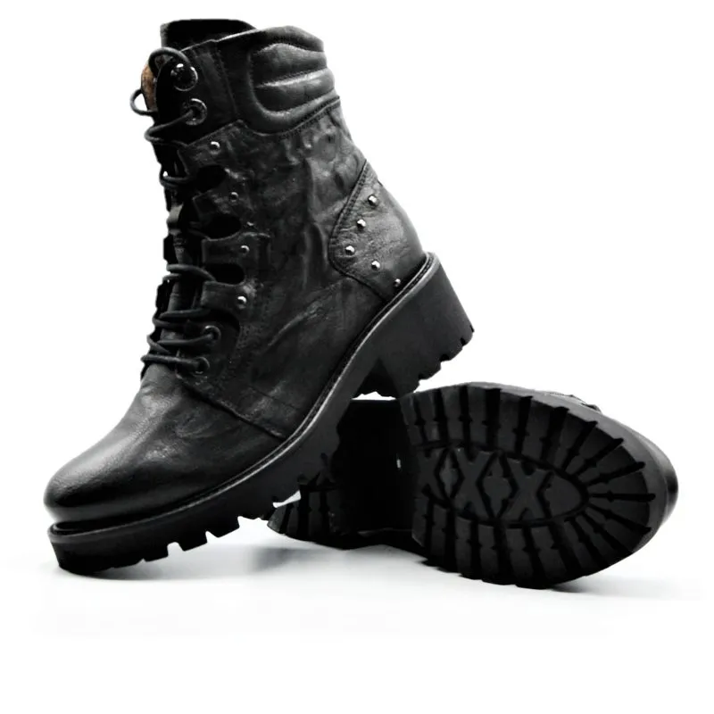 NERO GIARDINI I0 14265 100 Negro. Bota cordones mujer
