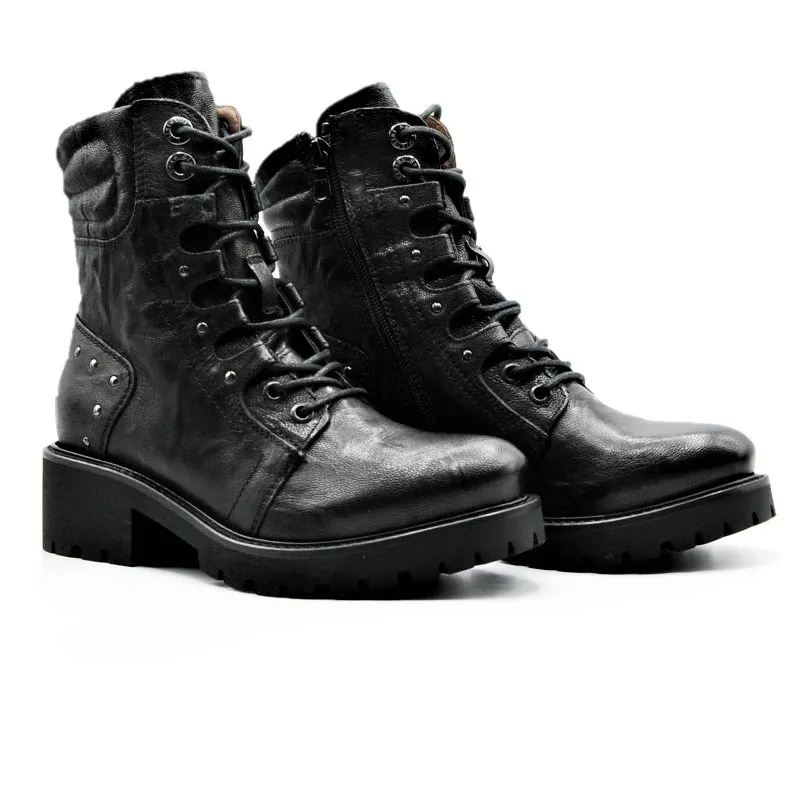 NERO GIARDINI I0 14265 100 Negro. Bota cordones mujer