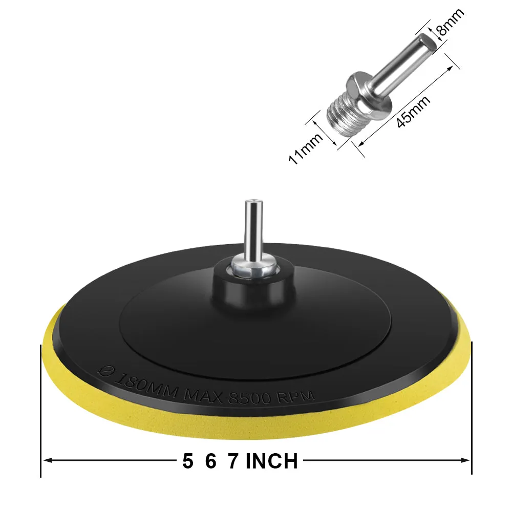 NewBeny 5/6/7 Inch Car Polishing Beauty Kit Polishing Sponge Plate
