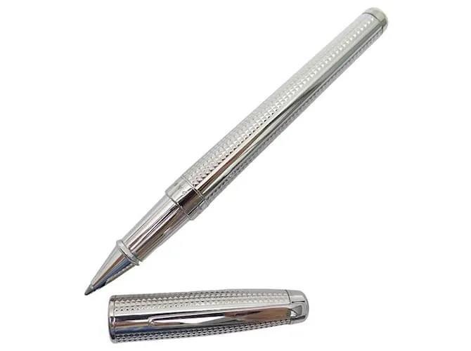 NUEVE PLUMAS ROLLERBALL ST DUPONT LINE D ETERNITY PUNTA DE DIAMANTE 422014M Plata 