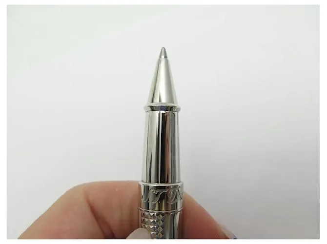 NUEVE PLUMAS ROLLERBALL ST DUPONT LINE D ETERNITY PUNTA DE DIAMANTE 422014M Plata 