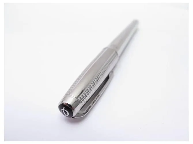NUEVE PLUMAS ROLLERBALL ST DUPONT LINE D ETERNITY PUNTA DE DIAMANTE 422014M Plata 