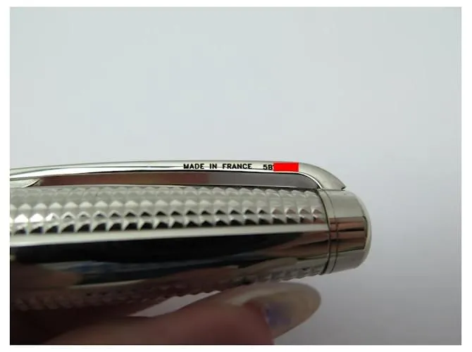NUEVE PLUMAS ROLLERBALL ST DUPONT LINE D ETERNITY PUNTA DE DIAMANTE 422014M Plata 