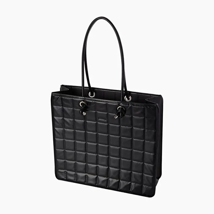 O bag knots negro tejido sintético efecto nappa 3D
