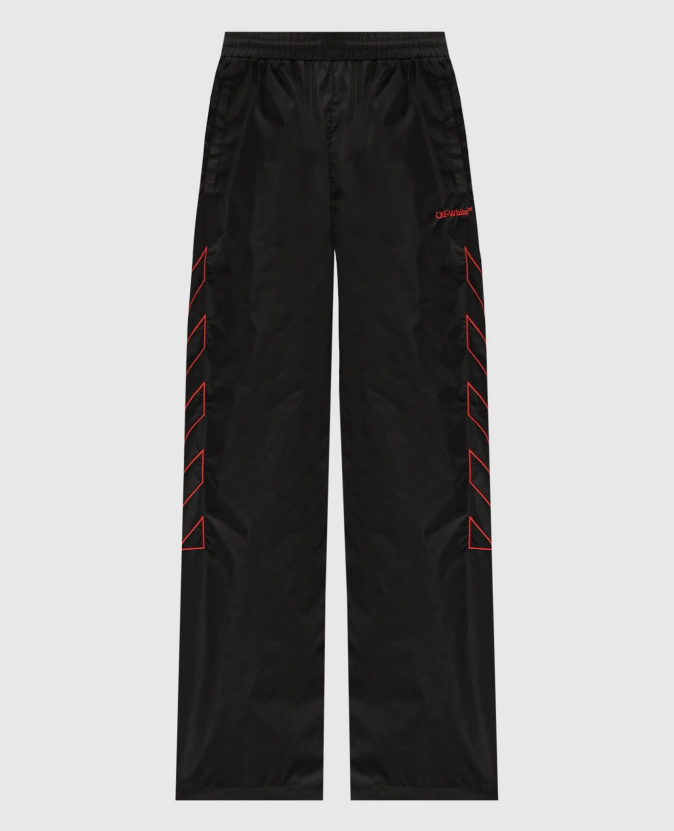 OFFWHITE BLACK SWEATPANTS WITH LOGO EMBROIDERY