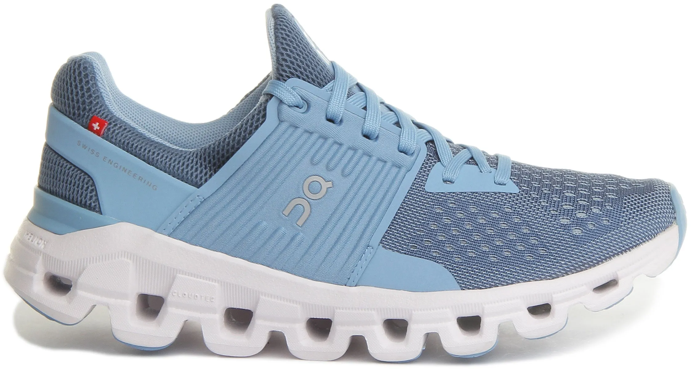 On Running Cloud X 3 Zapatillas de correr de malla con cordones para mujer en todo negro