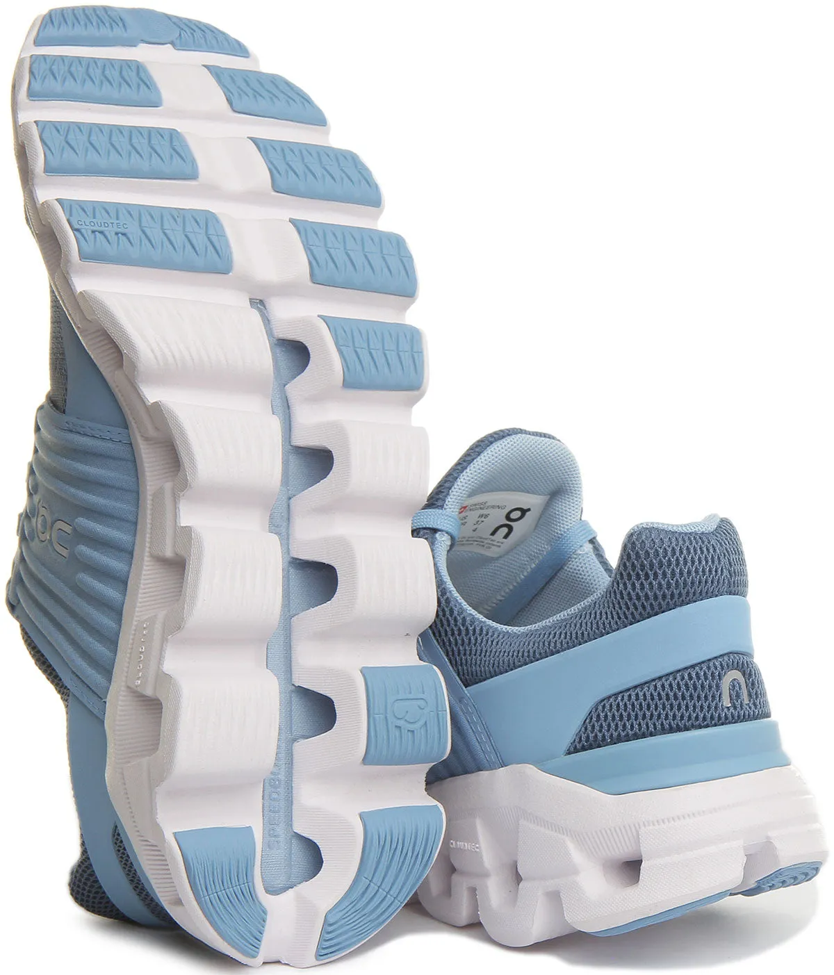 On Running Cloud X 3 Zapatillas de correr de malla con cordones para mujer en todo negro