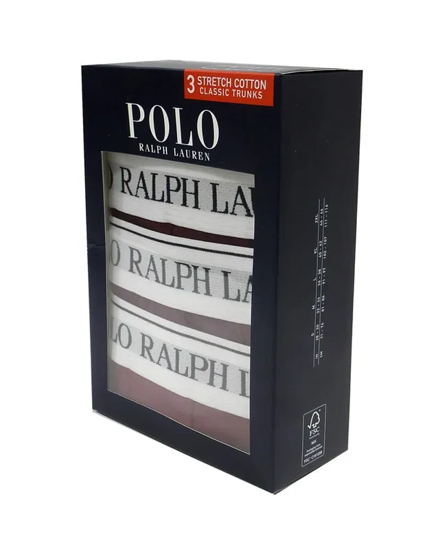Pack Polo Ralph Lauren 3 Boxers Burdeos