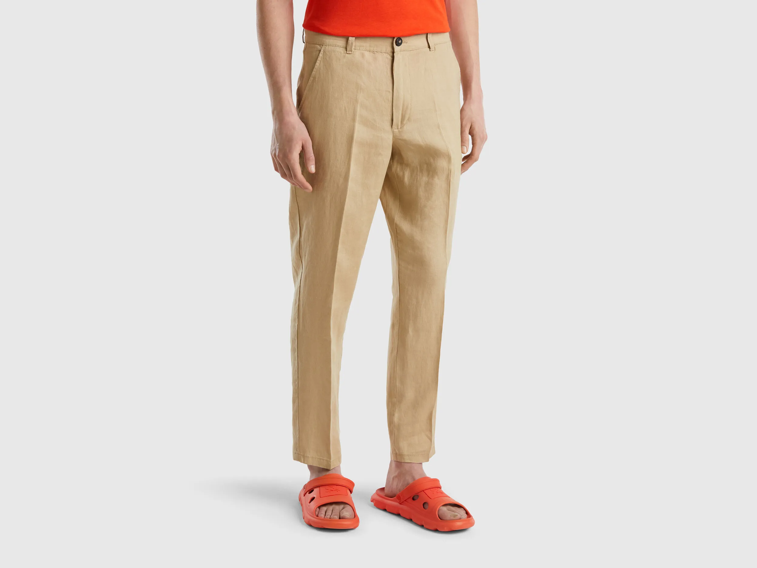Pantalones chinos de puro lino