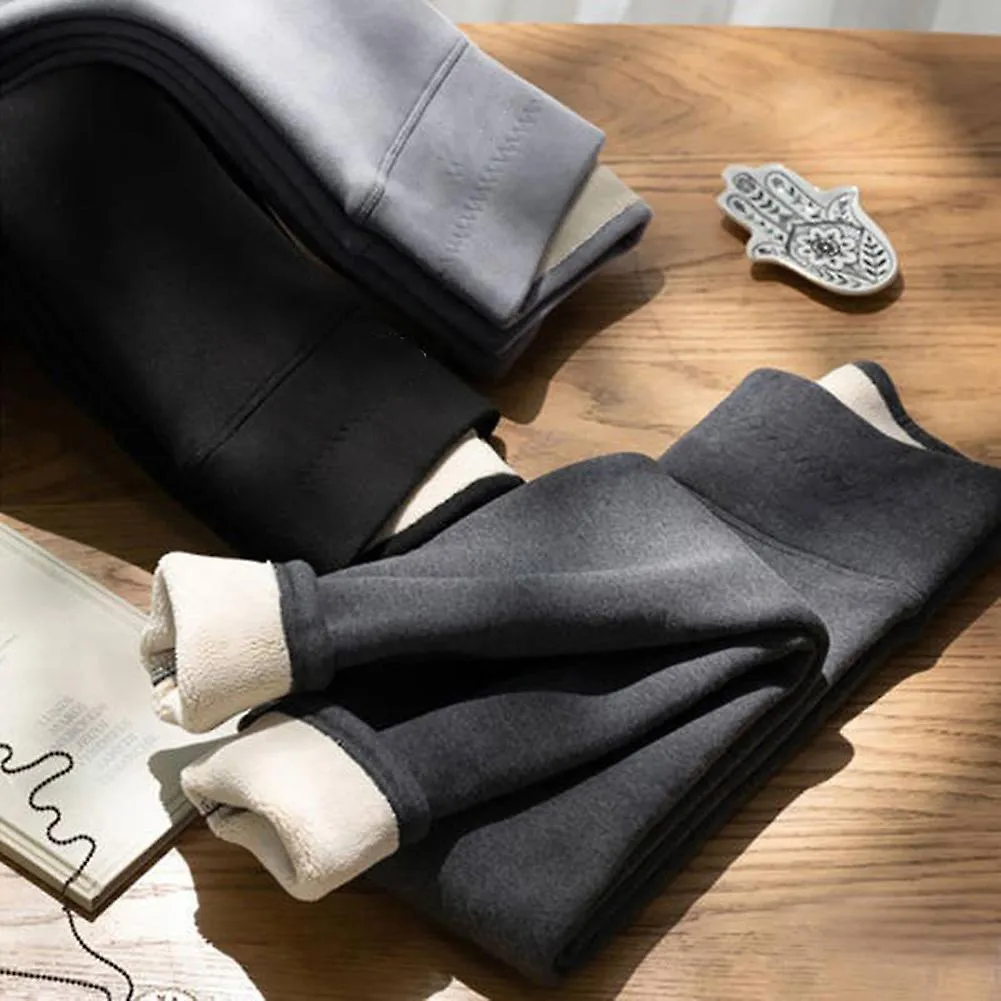 Pantalones de lana de cordero para mujer Nuevo engrosamiento otoño invierno
