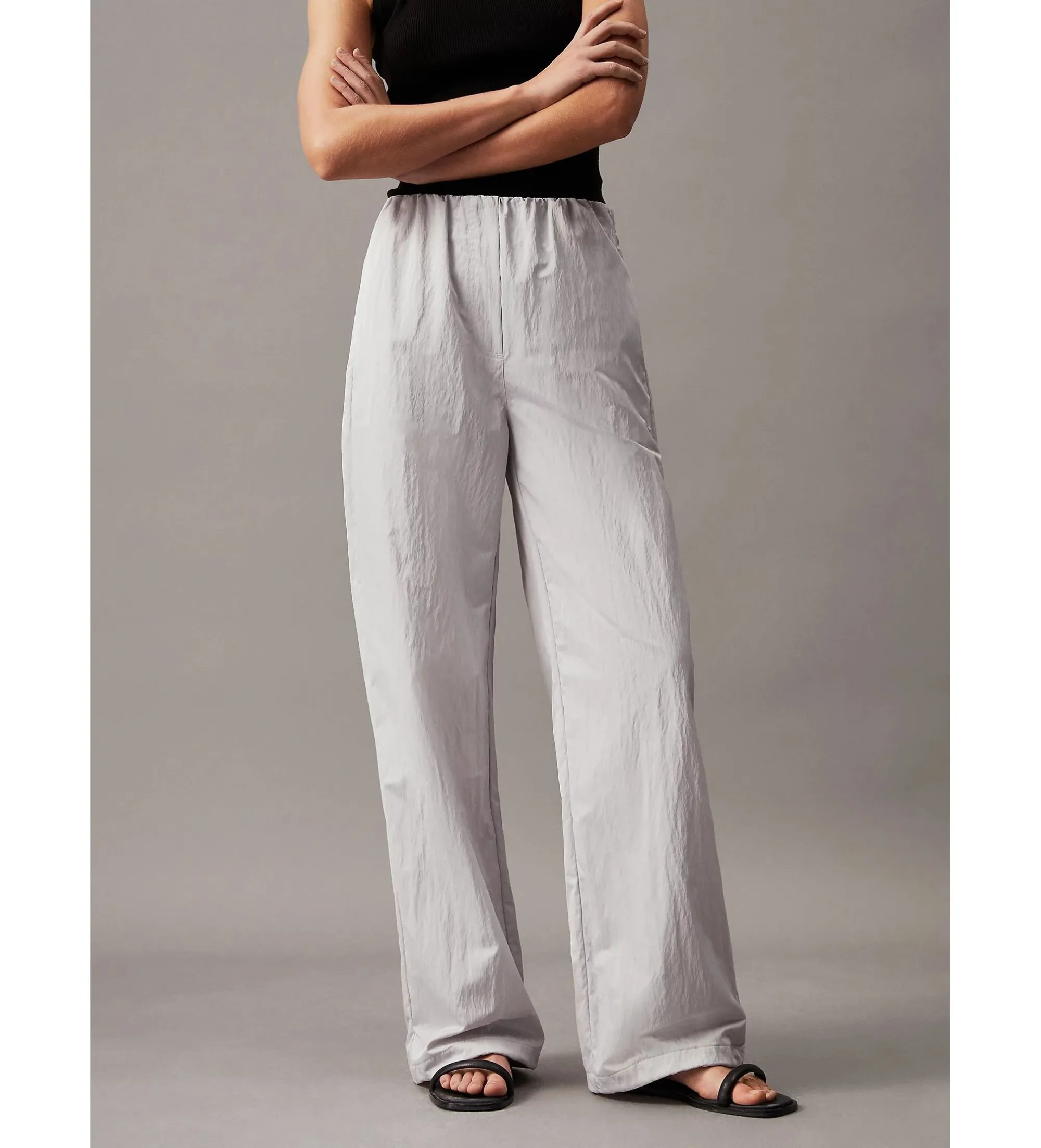 Pantalones Parachute Holgados gris