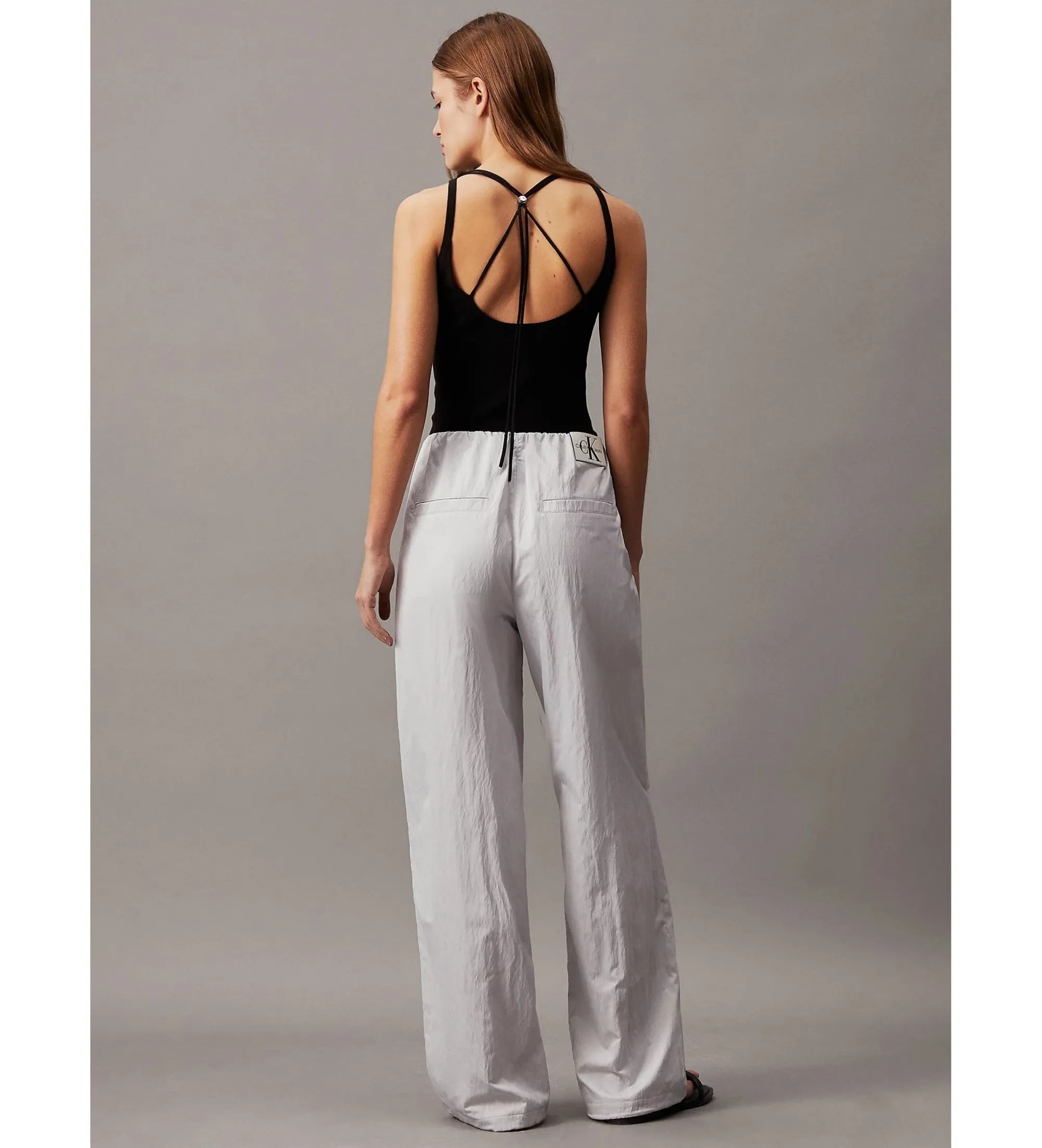 Pantalones Parachute Holgados gris