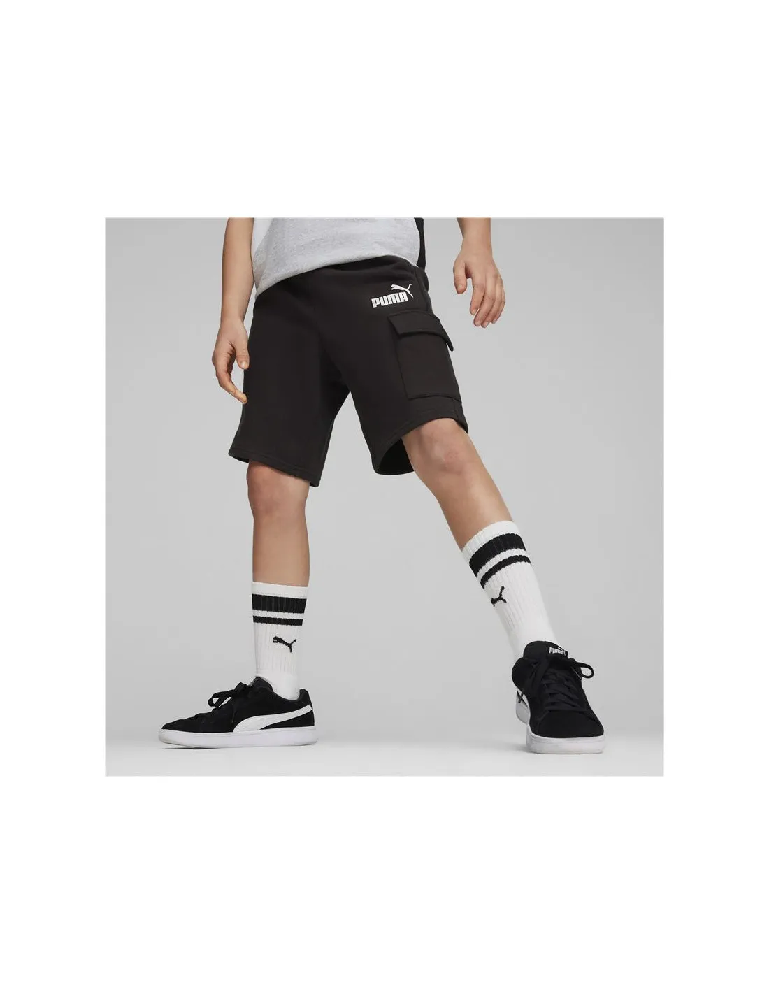 Pantalones Puma ESS Cargo Negro Infantil
