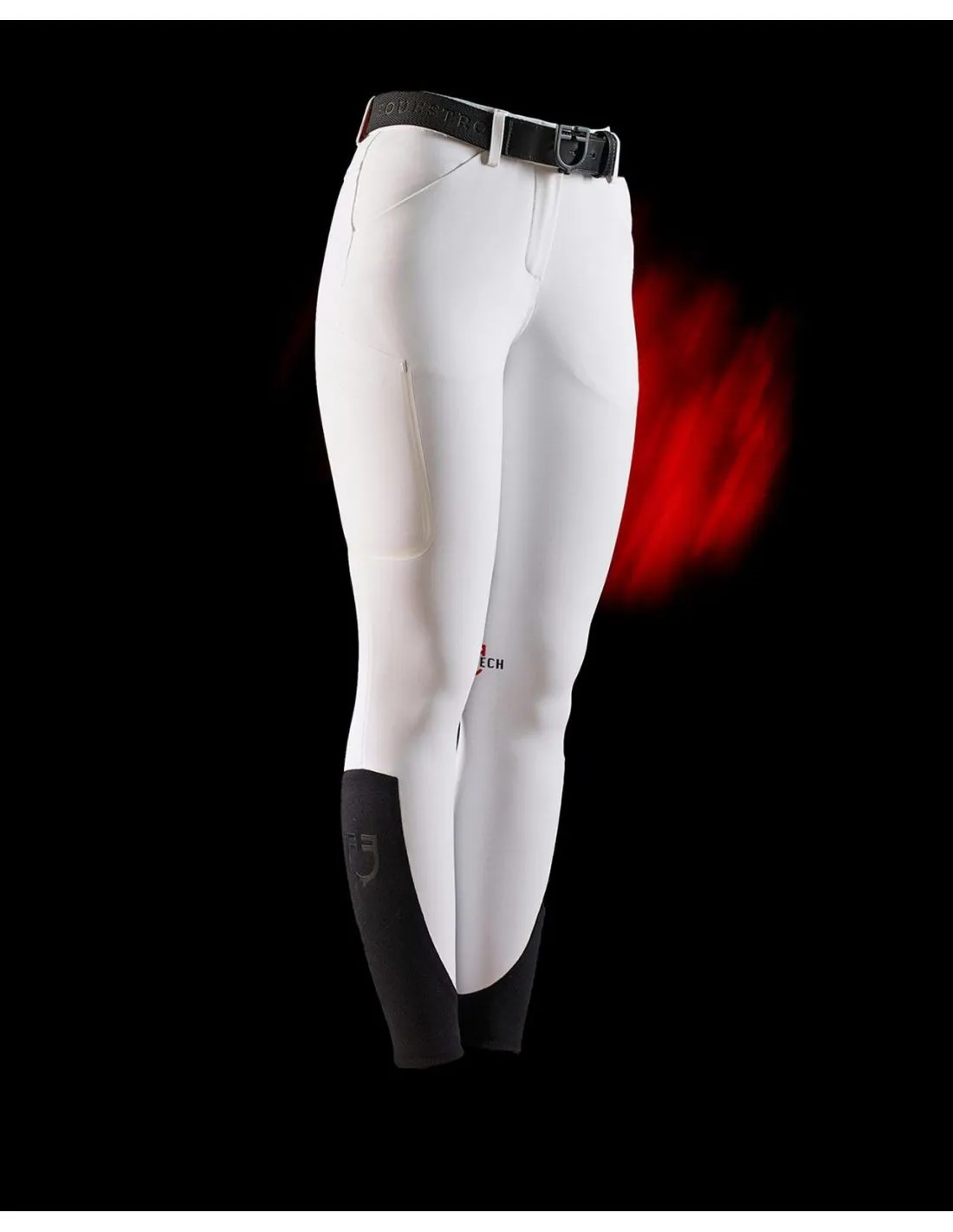 Pantalón De Montar Ajustados Equestro Ridertechnology Blanco
