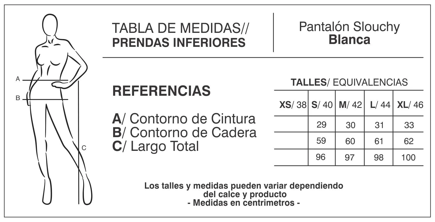 Pantalón Slouchy Blanca
