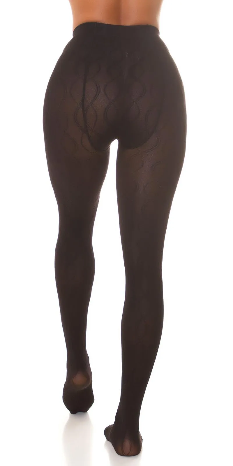 Pantys negras con estampados 