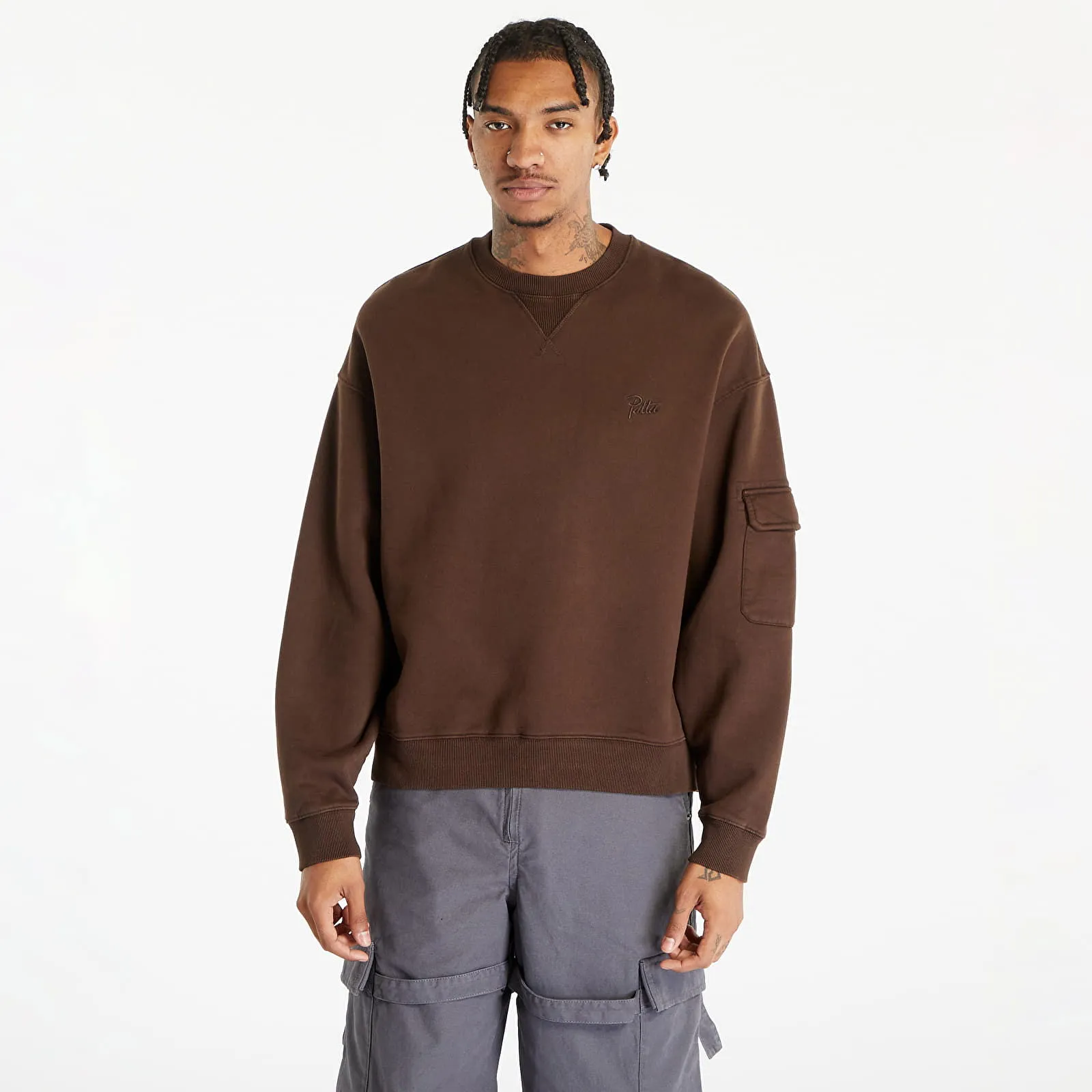 Patta Basic Pigment Dye Pocket Crewneck