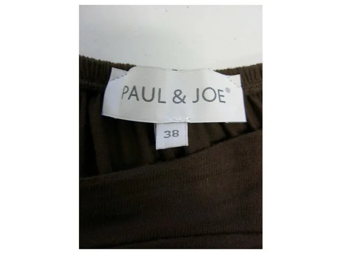 Paul & Joe Vestido sin tirantes en mezcla de seda Castaño 
