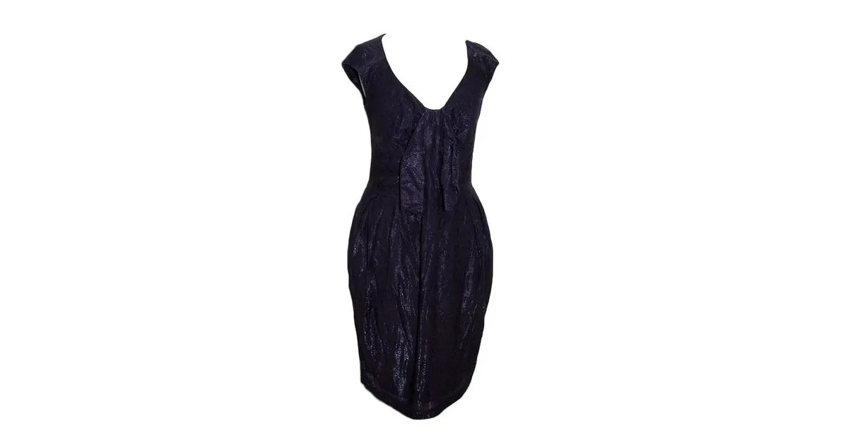 Paul Smith Black Vestido de arco metalizado Púrpura 