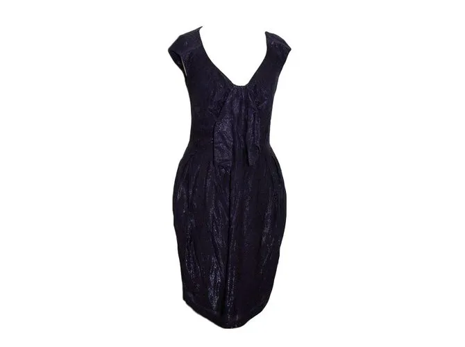 Paul Smith Black Vestido de arco metalizado Púrpura 