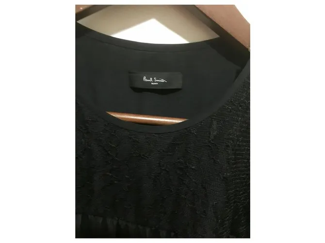 Paul Smith Black Vestido de seda negro etiqueta Paul Smith 