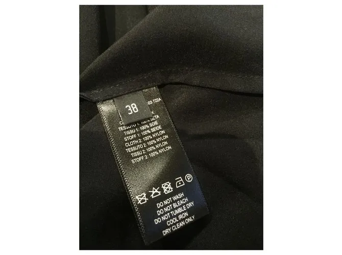 Paul Smith Black Vestido de seda negro etiqueta Paul Smith 