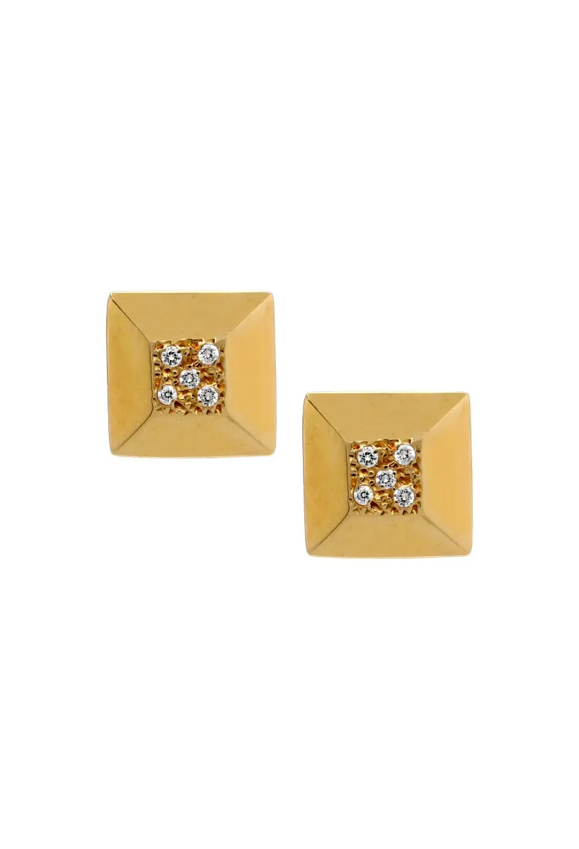 Pendiente oro amarillo 18 ktes con circonitas 146_1864