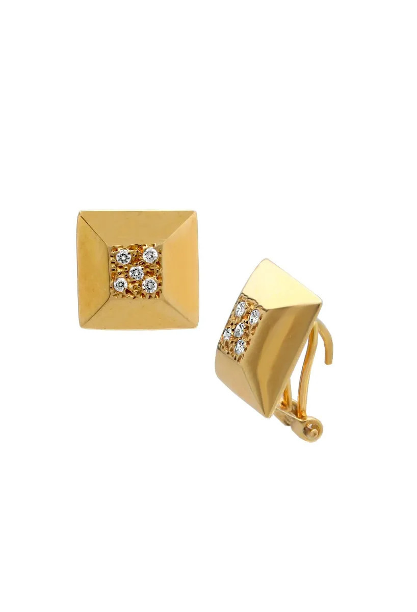 Pendiente oro amarillo 18 ktes con circonitas 146_1864