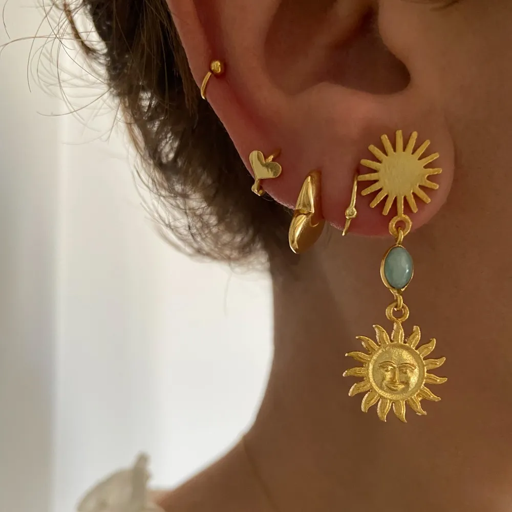 Pendientes Helios Amazonita (PAR)
