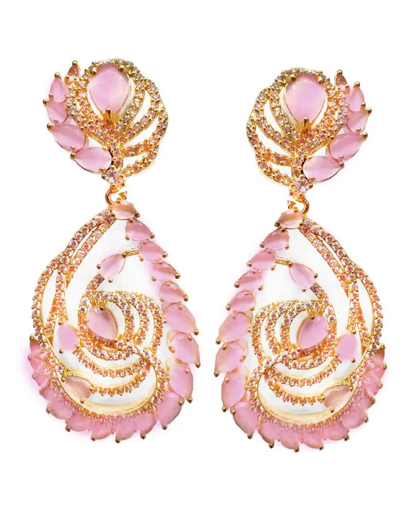 PENDIENTES LARGOS PARA BODAS ELEGANTE EMBRUJO ORIENTAL