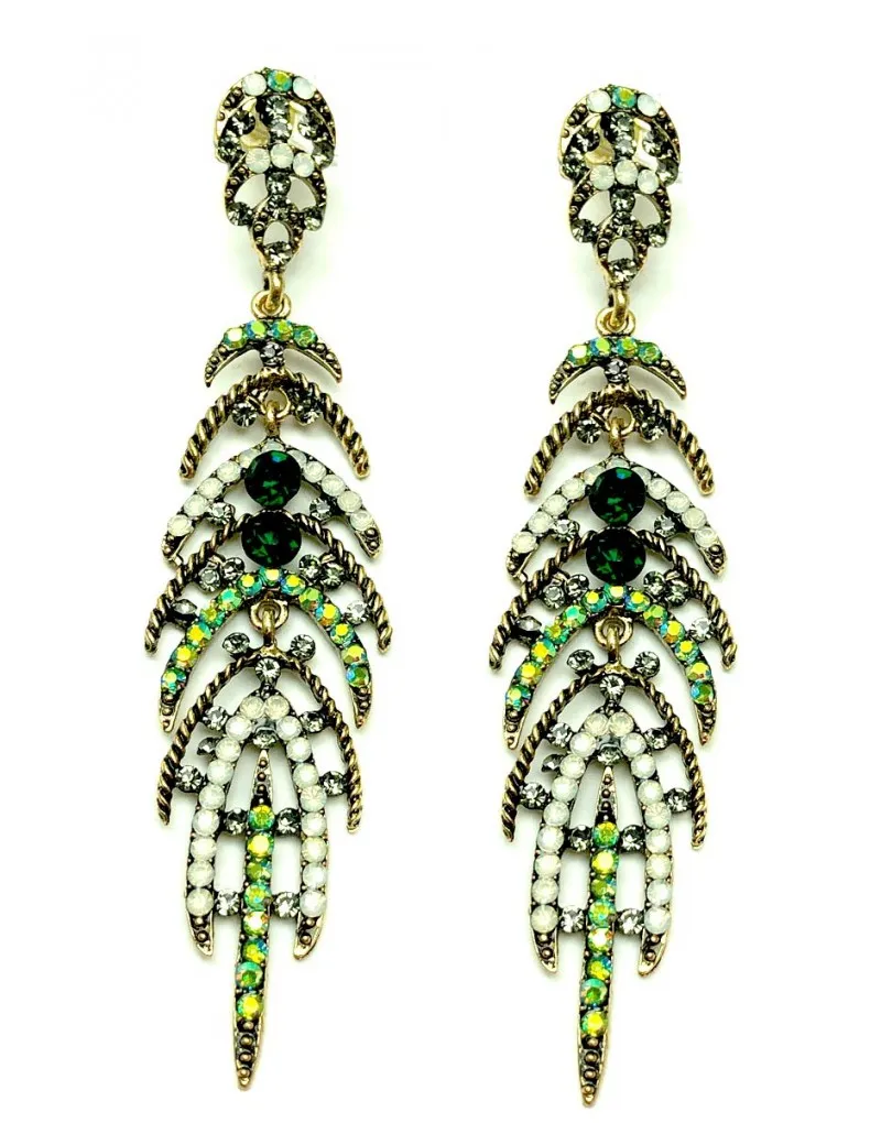 PENDIENTES LARGOS VERDES IDEALES PARA TU OUTFIT DE FIESTA