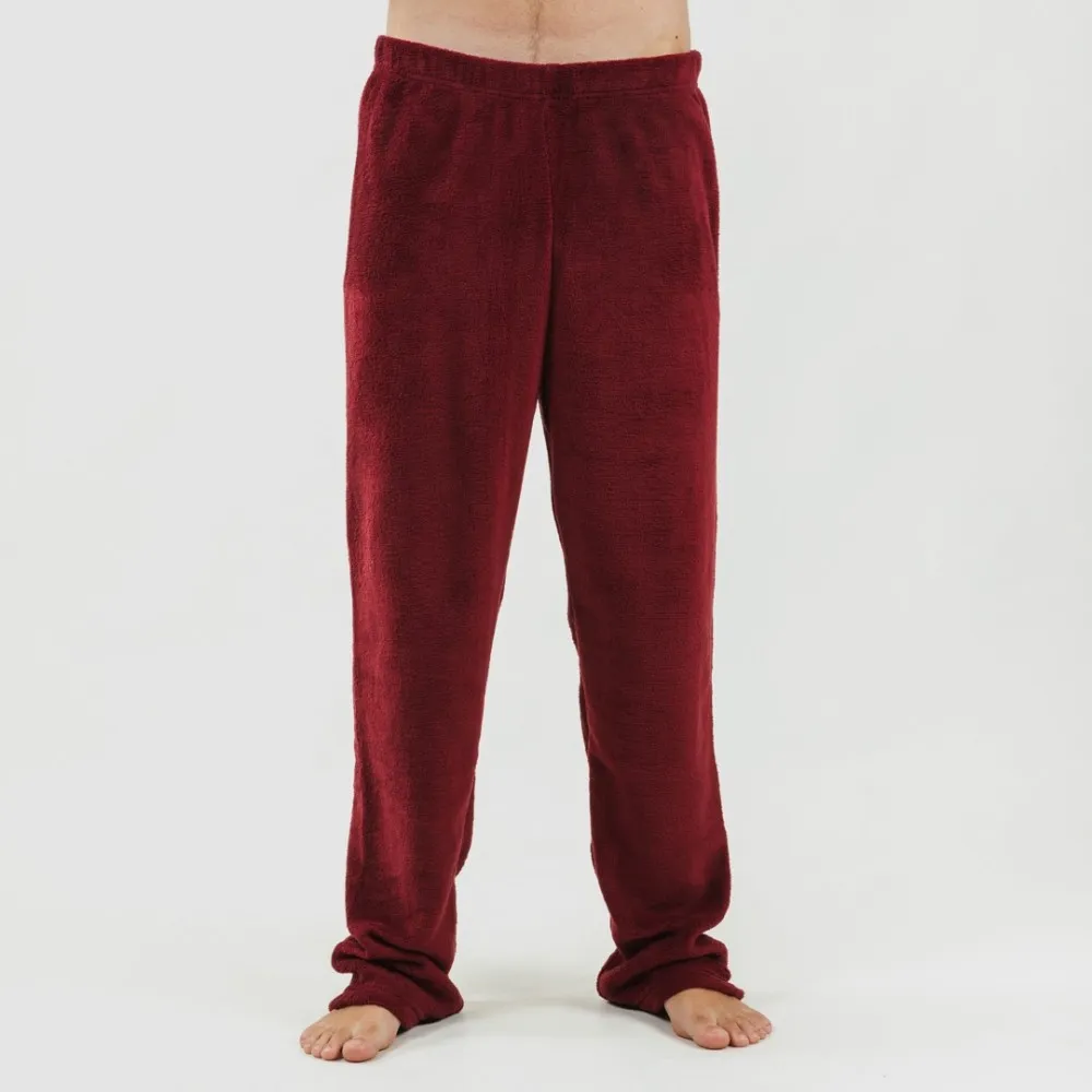 Pijama coral hombre Lucio burdeos
