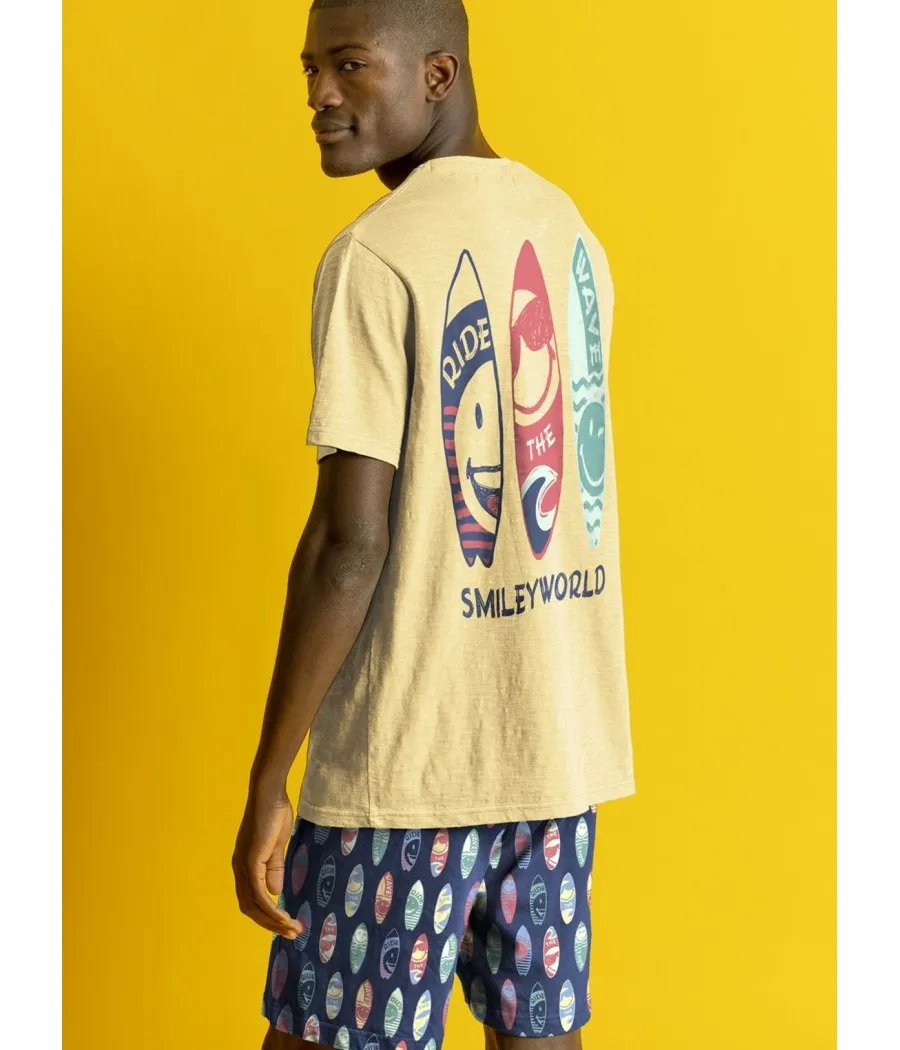 Pijama hombre verano Smiley World algodón