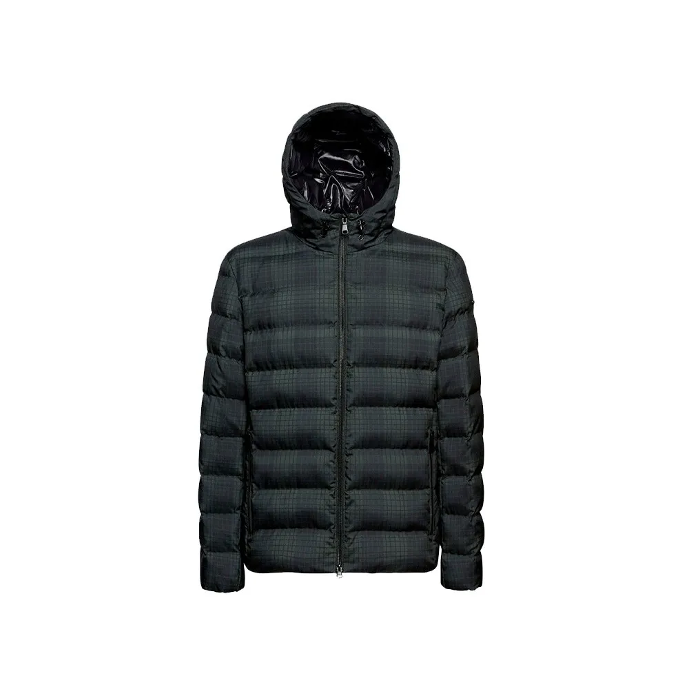 Plumón GEOX M1428X SANFORD Color Cuadros Verdes y Negros