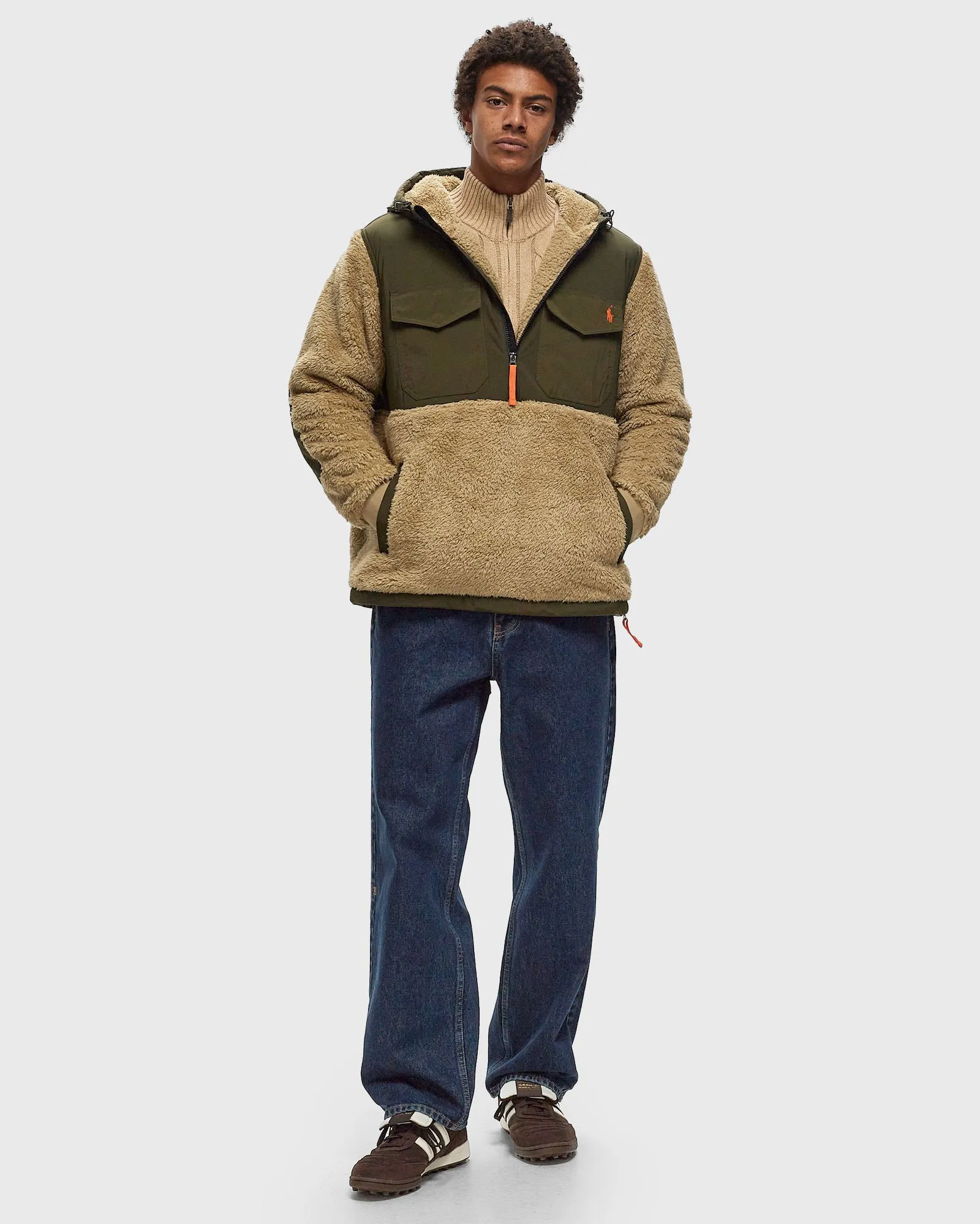 POLO BY RALPH LAUREN HALFZIP HOODIE WITH KANGAROO POCKET