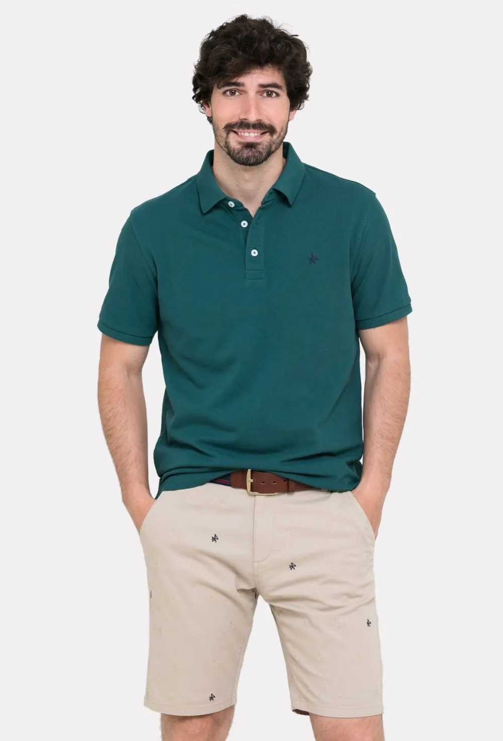 Polo clásico de verano verde