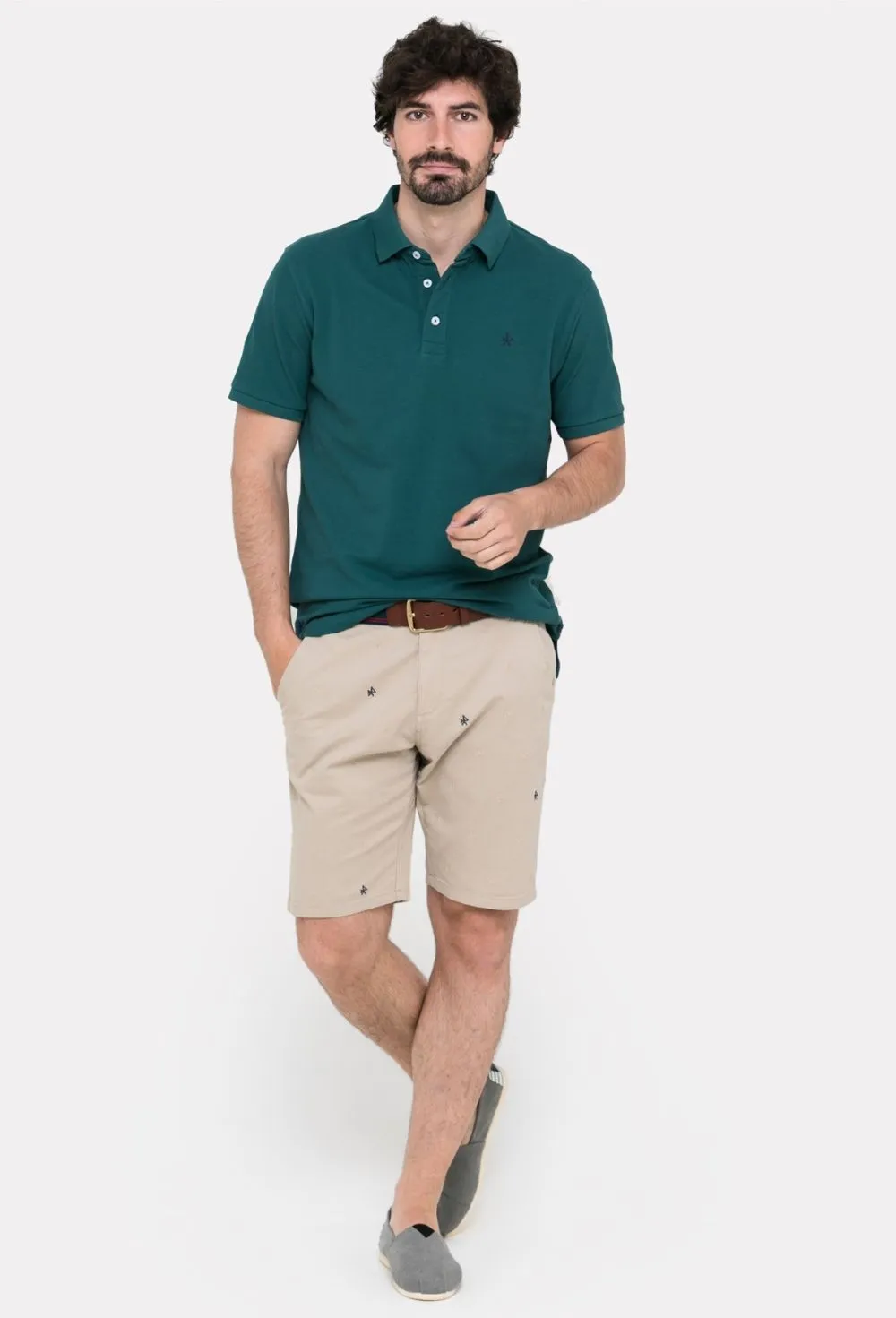 Polo clásico de verano verde