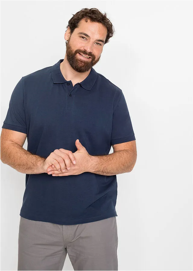 Polo de piqué de manga corta Azul marino