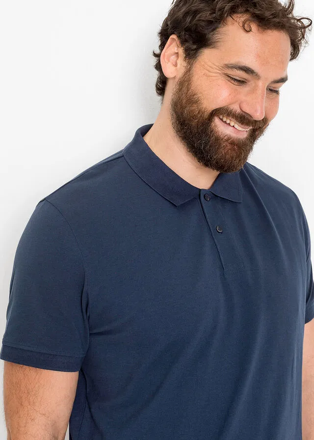 Polo de piqué de manga corta Azul marino