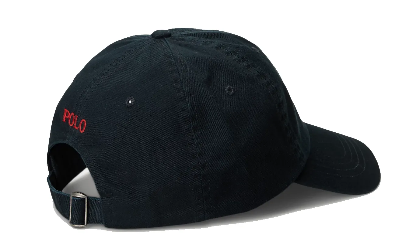 POLO RALPH LAUREN CLASSIC BASEBALL COTTON BLACK & RED