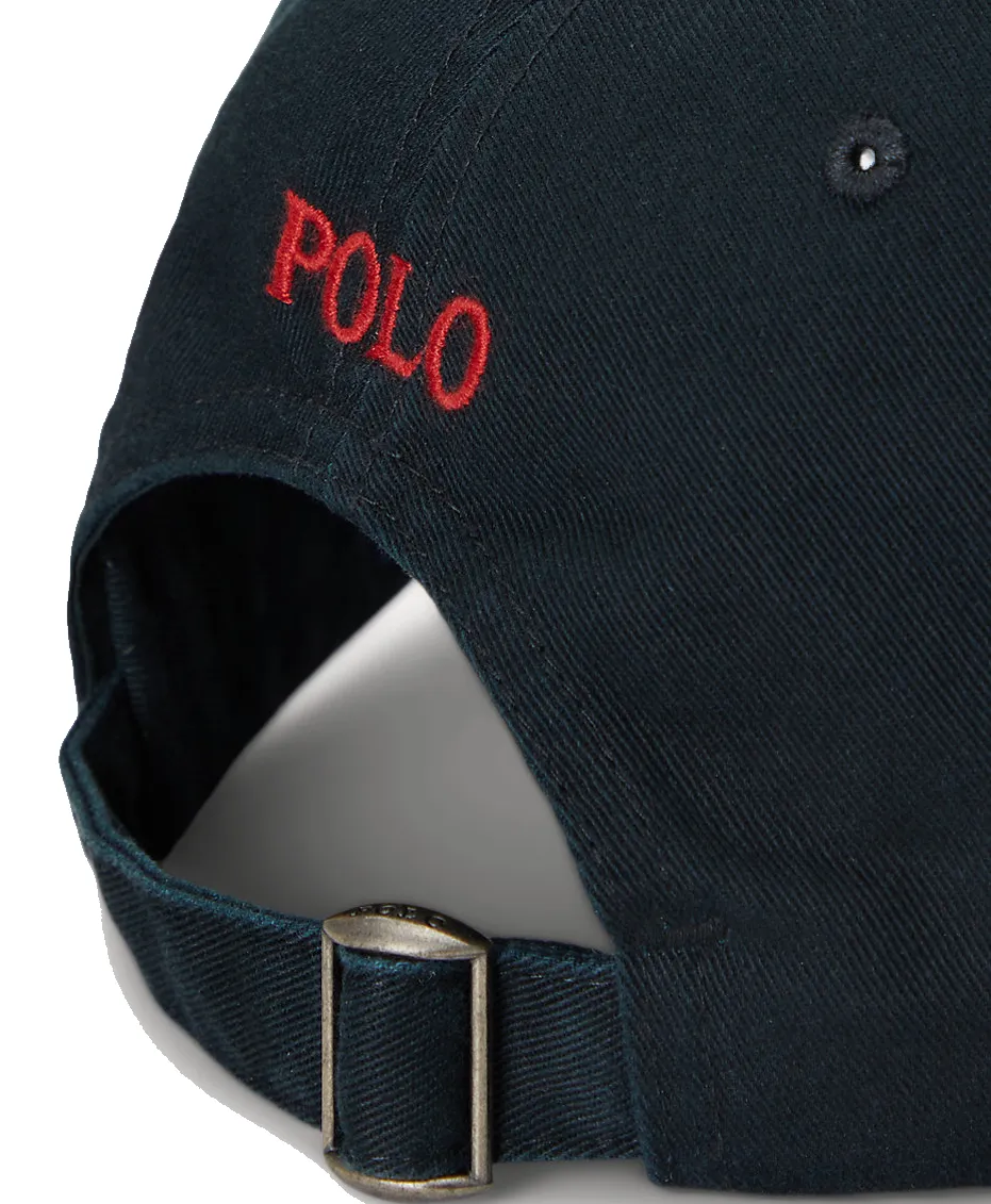 POLO RALPH LAUREN CLASSIC BASEBALL COTTON BLACK & RED
