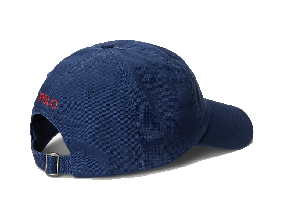 POLO RALPH LAUREN CLASSIC BASEBALL COTTON NAVY & RED